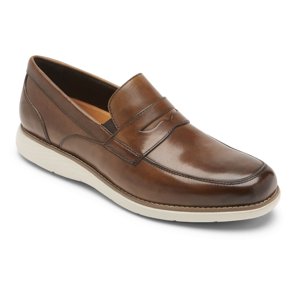 Rockport Singapore Mens Loafers - Garett Penny Brown - ML3806594